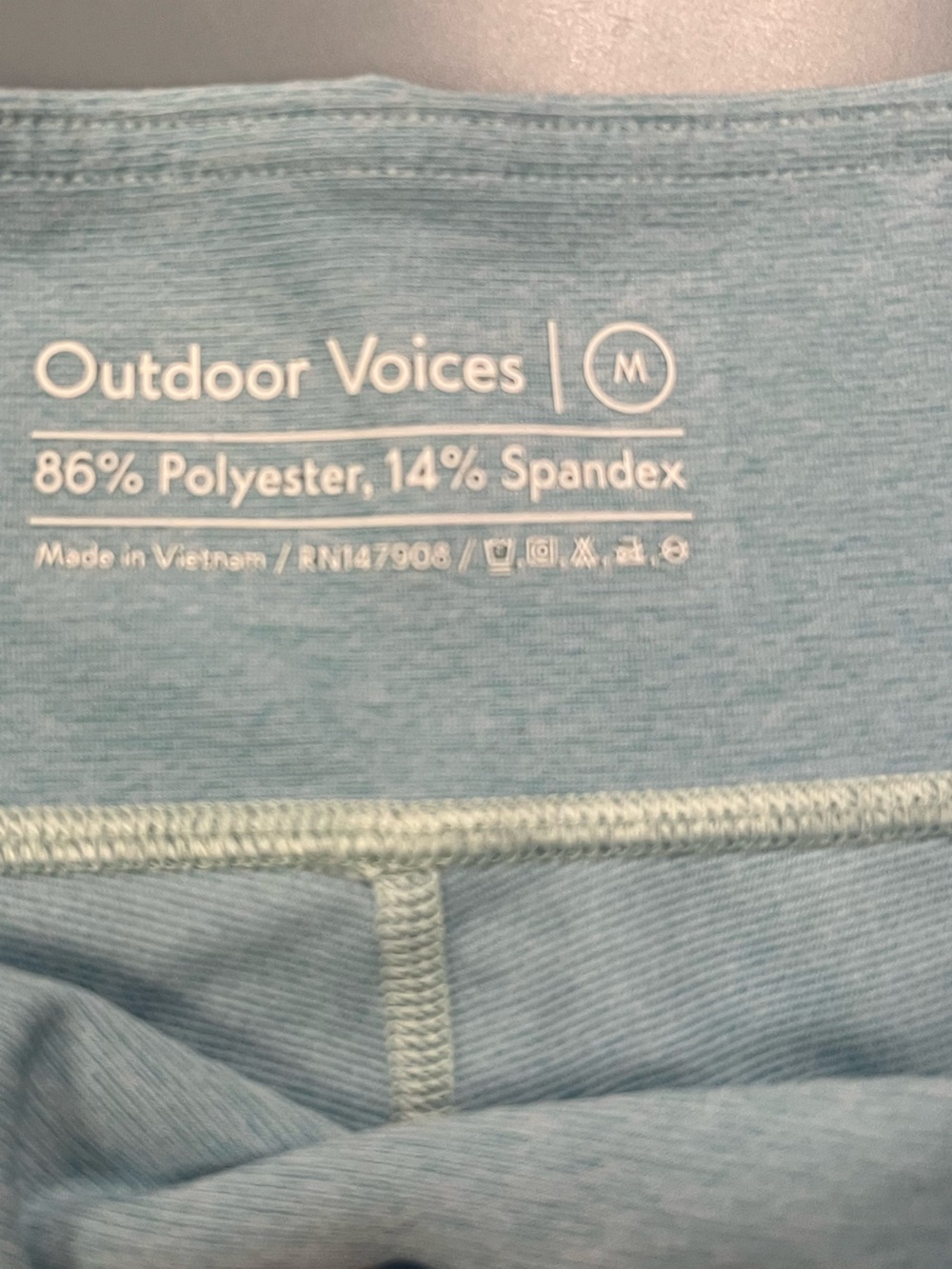 Outdoor Voices Tech Sweat Leggings Heather Light Blue Medium - Picture 5 of 6